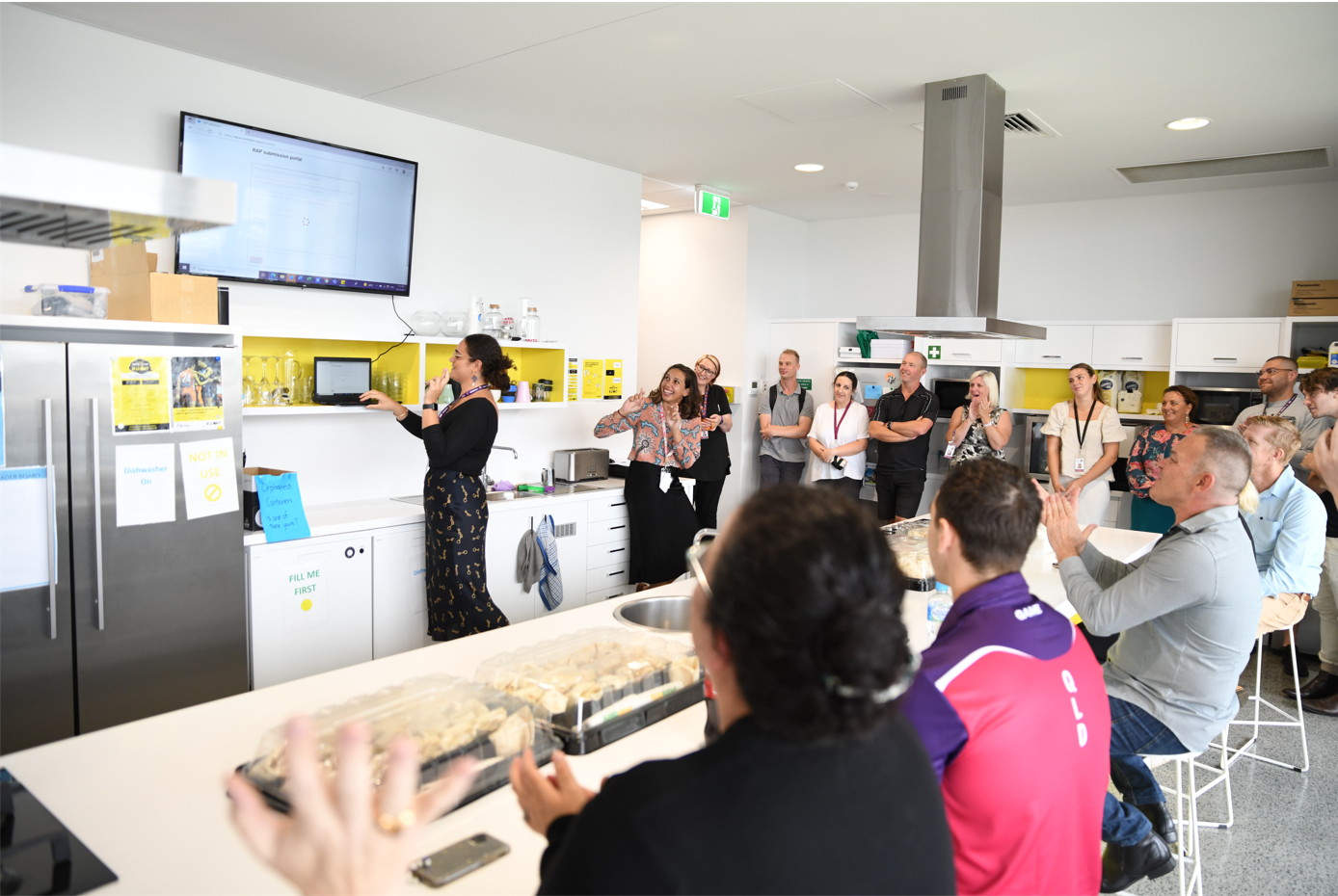Netball Queensland Staff Celebrate the RAP launch